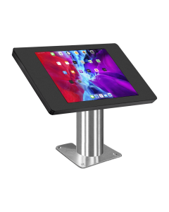 Support de bureau fixe Fino pour Samsung Galaxy Tab A9+ 11 pouces 2023 - acier inoxydable/noir