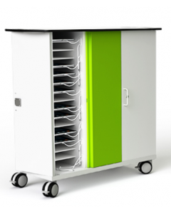 Chariot de recharge USB-C Zioxi CHRGTUC-TB-32-K pour 32 tablettes jusqu'à 10,5 pouces - serrure à clé