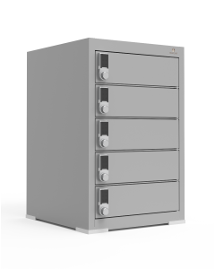 Casier de recharge compact BR5DESK - pour 5 appareils - serrure à code numérique
