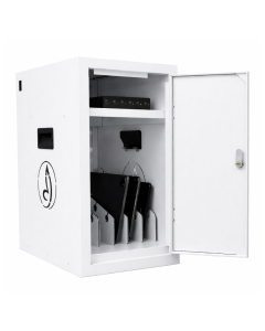 Armoire de rechargement BRVDC6 pour 6 appareils mobiles jusqu'à 17 pouces - blanc - USB-C