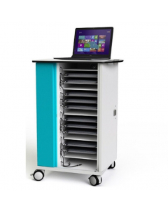 Chariot de chargement Zioxi CHRGT-LS-16-C pour 16 ordinateurs portables jusqu'à 16 pouces - serrure à code numérique