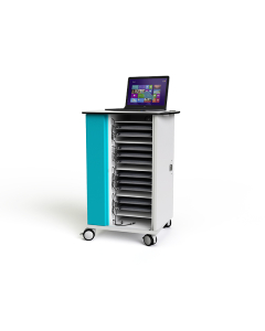 Carrinho de recarga para 16 computadores portáteis - Zioxi onView CHRGT-LS16K-O2 - fechadura com chave
