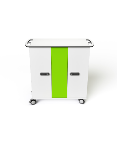 Chariot de recharge pour 32 iPads jusqu'à 10,9 pouces et iPad Pencils - Zioxi CHRGT-PT-32-R - Serrure RFID