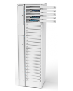 Casier de recharge USB-C Zioxi Volt VTB1-24S-UC-C-G pour 24 iPad et tablettes jusqu'à 14 pouces - serrure à code numérique