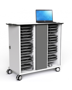 Chariot de chargement onView pour 32 Chromebooks jusqu'à 14 pouces Zioxi CHRGT-CB-32-C-O3 - serrure à combinaison