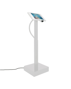 Support au sol pour iPad Suegiu, réglable en hauteur électroniquement, pour iPad Pro 12.9 (1ère / 2ème génération) - blanc