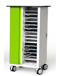 Chariot de recharge USB-C Zioxi CHRGTUC-TB-16-K pour 16 tablettes jusqu'à 10,5 pouces - serrure à clé