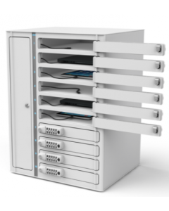 Casier de recharge USB-C pour 10 tablettes et ordinateurs portables jusqu'à 14 pouces - Zioxi VTB1-10S-UC-K-G - serrures à clé