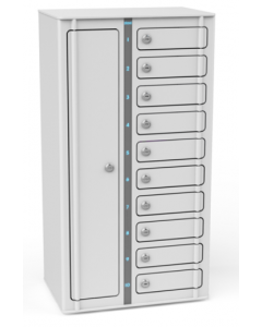 Casier de recharge USB-C pour 10 téléphones portables - Zioxi VSP1-10S-UC-K-G - serrures à clés