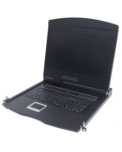 ProControl 1U rackmount modular 19" LCD KVM console avec clavier allemand