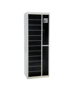 Cacifo de carregamento para portáteis e tablets BR12PSLZ - 12 compartimentos - tomada elétrica e USB - RFID