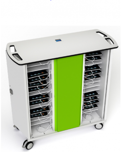 Chariot de recharge Zioxi onView avec gestion à distance pour 32 tablettes jusqu'à 11 pouces - serrure àr code numérique