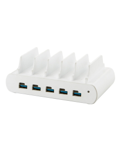 Station de charge 5 ports Dual Charge USB-A/USB-C 150W - blanc