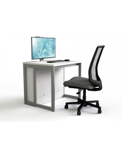 Table d'ordinateur M1 avec 1 logement pour moniteur mécanique escamotable - 80 (L) x 75 (P) cm