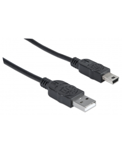 Câble Hi-Speed USB-A vers Mini-USB - 480 Mbps - 1.8 mètres - noir