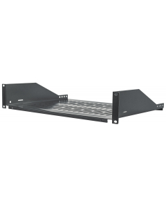 Étagère cantilever ventilée 2U 19 pouces - 350 mm de profondeur - capacité de charge jusqu'à 15 kg - noir