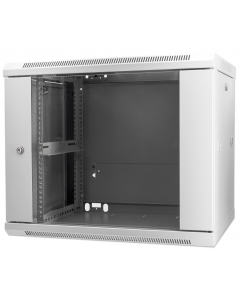 Baie serveur murale 19 pouces MHT149 avec porte vitrée - hauteur 9U - profondeur 600 mm - gris