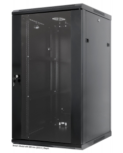 Armoire serveur murale 19 pouces MHT150 avec porte en verre - hauteur 20U - profondeur 450 mm - noir