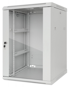 Armoire murale 19 pouces MHT151 avec porte en verre - hauteur 20U - profondeur 450 mm - gris
