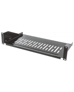 Étagère cantilever ventilée 2U 19 pouces - 250 mm de profondeur - capacité de charge jusqu'à 25 kg - noir