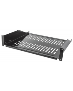 Étagère cantilever ventilée 2U 19 pouces - 400 mm de profondeur - capacité de charge jusqu'à 25 kg - noir