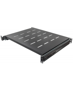 Etagère extensible 1U pour baies 19" de 600 à 800 mm de profondeur - noir