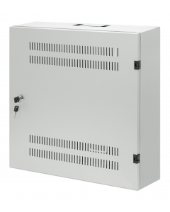 Coffret réseau compact 19 pouces avec porte fermée - profondeur 170 mm - gris