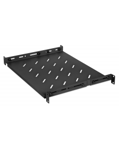 Etagère 1U avec rails réglables pour baie serveur de 600 mm de profondeur - noir