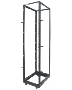 Rack de serveur à cadre ouvert 19" MHT168 - hauteur 45U - 4 montants - flatpack - noir