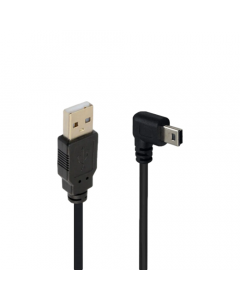 Câble mini USB coudé de 2 mètres pour appareils photo, manettes de PS3 et smartphones
