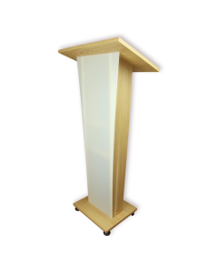 Pupitre en bois avec plastron satiné Pollux – noisette