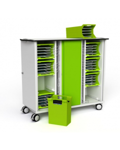 Chariot de recharge Zioxi avec paniers de transport CHRGT-TBB-32-K pour 32 iPads jusqu'à 10,5 pouces - serrure RFID