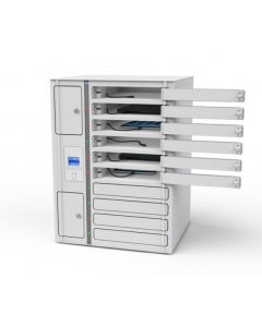 Casier de chargement Volt 1:1 pour 10 Chromebooks jusqu'à 14 pouces - câbles USB-C inclus - Verrouillage RFID + Contrôle Web