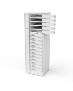 Armoire de recharge Zioxi Volt 1:1 pour 16 ordinateurs portables – USB-C 60 W - câbles inclus – serrure à clé