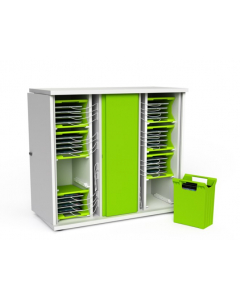 Armoire de charge et de synchronisation pour iPad avec paniers SYNCC-TBB-32-K pour 32 iPad & tablettes - serrure à clé