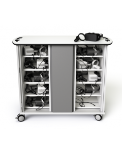 Chariot de charge USB-C 20W pour 40 casques et manettes VR - verrouillage par code numérique.