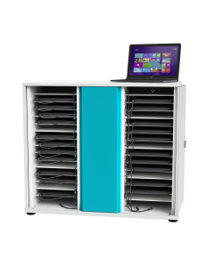 Armoire de chargement Zioxi CHRGC-LS-32-R pour 32 ordinateurs portables jusqu'à 15,6 pouces - serrure RFID