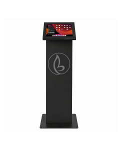 Support de tablette sur pied avec plaque d'affichage rectangulaire Securo L pour tablettes de 12-13 pouces - noir