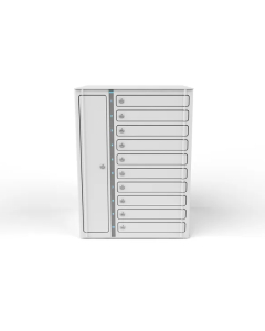 Casier de recharge USB-C pour 10 tablettes et ordinateurs portables jusqu'à 14 pouces - Zioxi VTB1-10S-UC-K-G - serrures à clé