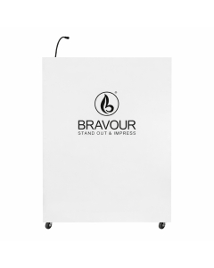 Pupitre de conférence plastique/bois Zeus - blanc