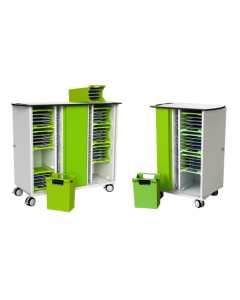 Chariot de recharge avec paniers de transport pour 16 ou 32 iPads - connectivité USB-C et LAN