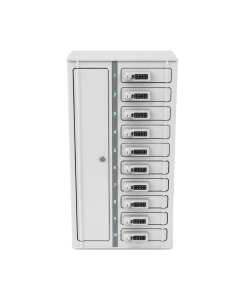 Cacifo de carregamento USB-A Volt 1:1 para smartphones VSP1-10S-UA-C% incluindo cabos 3-en-1 para 10 smartphones - fecho com código numérico