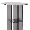 Table de présentation Isco - ronde - 100 cm - anthracite