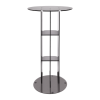 Table de présentation Isco - ronde - 100 cm - anthracite