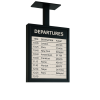 Plafondhouder met geïntegreerd 32-inch E-ink-scherm – zwart