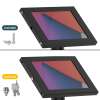 Support de tablette au sol Securo M avec plaque d'affichage pour tablettes de 9-11 pouces - noir