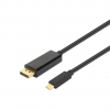 Câble adaptateur USB-C vers DisplayPort - 2 mètres - noir
