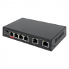 Switch Fast Ethernet 6 ports avec 4 ports PoE - 65W PoE, VLAN, Desktop