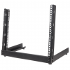 Rack de serveur à cadre ouvert 19 pouces MHT165 - hauteur 8U - 2 montants - flatpack - noir