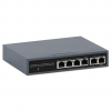 Switch PoE+ Lite Smart Managed à 6 ports avec 4 ports GbE, 2 liaisons montantes GbE et PoE pass-through